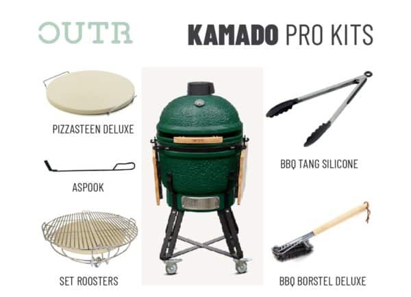 Kamado Grill Large 55 - Groen PRO PAKKET